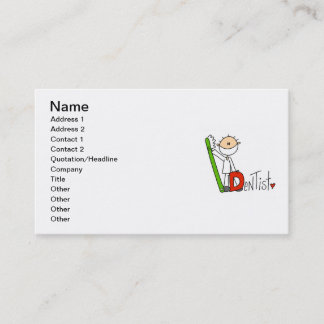 Carte De Visite D est pour le dentiste
