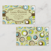 carte de visite d’impression Retro Circle 1970 (Devant / Derrière)