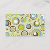 carte de visite d’impression Retro Circle 1970 (Dos)