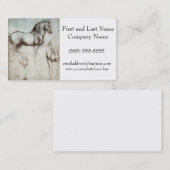 Carte De Visite Da Vinci Horse Study Renaissance Sketch Art (Devant / Derrière)