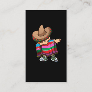 Carte De Visite Dabbing Mexican Kid avec Sombrero et Sombrero