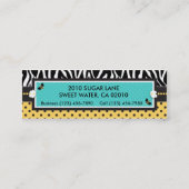 Carte de visite d'abeille d'anniversaire (Dos)