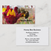 Carte de visite d'abeille de miel (Devant / Derrière)