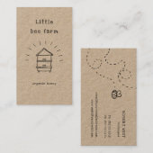 carte de visite d'abeilles à doodle rustique (Devant / Derrière)