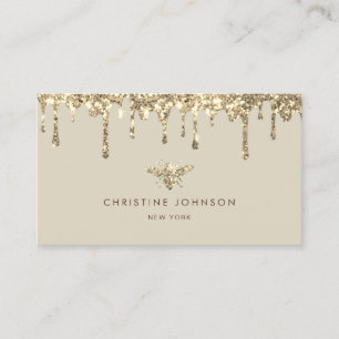 carte de visite d'abeilles faux parties scintillan