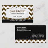 Carte de visite d'acajou de Chevron (Devant / Derrière)