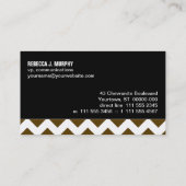 Carte de visite d'acajou de Chevron (Dos)