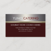 Carte de visite d'accueil du four de restauration (Dos)