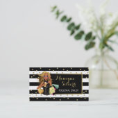 Carte de visite d'achat Black & White/Gold Savvy (Debout devant)