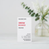 Carte De Visite Dachdecker Visitenkarten (Debout devant)