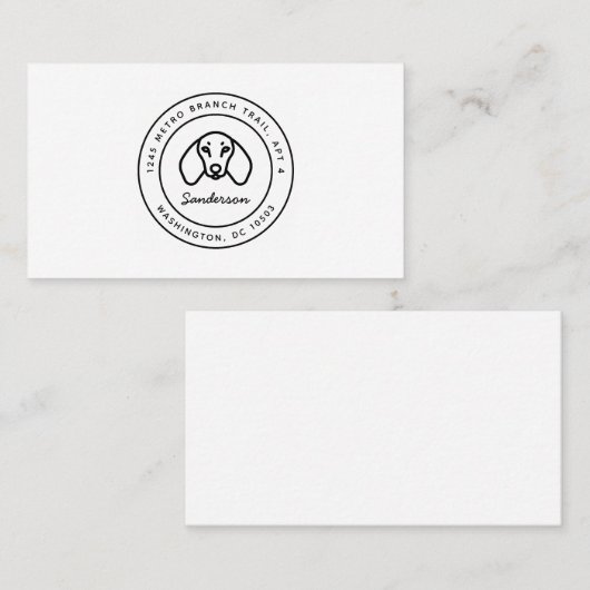 Carte de visite Dachshund (Devant / Derrière)