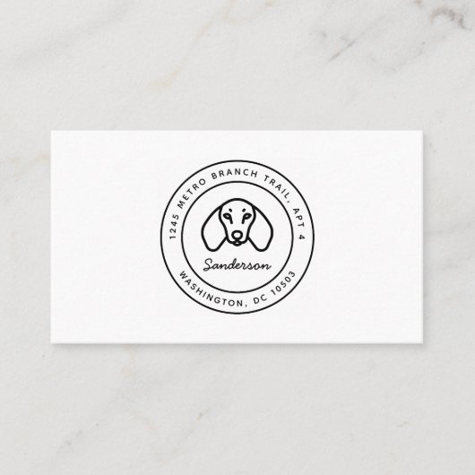 Carte de visite Dachshund (Devant)