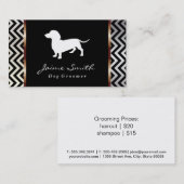 Carte De Visite Dachshund 3 | Chien Groomer (Devant / Derrière)