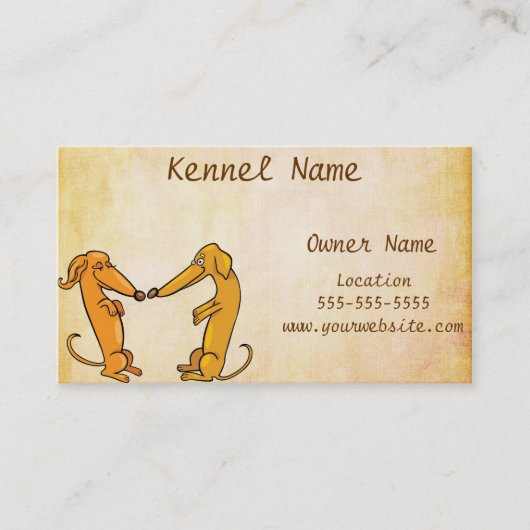 Carte De Visite Dachshund Breeder (Devant)