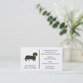 Carte De Visite Dachshund Chien Design Embarquement Kennels (Debout devant)
