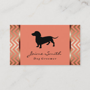 Carte De Visite Dachshund   Chien Groomer