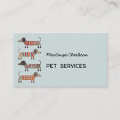 Carte De Visite Dachshund Chien Services pour animaux de compagnie (Devant)
