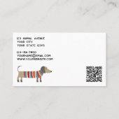 Carte De Visite Dachshund Chien Services pour animaux de compagnie (Dos)