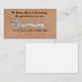 Carte de visite Dachshund Grooming (Devant / Derrière)