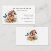 Carte De Visite Dachshund Puppys éleveur de chiens (Devant / Derrière)