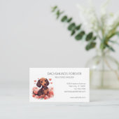 Carte De Visite Dachshund Puppys éleveur de chiens (Debout devant)