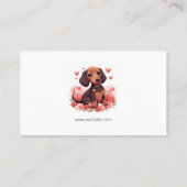 Carte De Visite Dachshund Puppys éleveur de chiens (Dos)