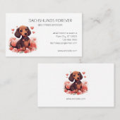 Carte De Visite Dachshund Puppys éleveur de chiens (Devant / Derrière)