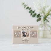 Carte De Visite Dachshund (Smooth) Peinture - Art Chien original (Debout devant)