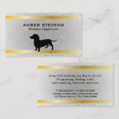 Carte De Visite Dachshund | Soins aux chiens (prime) (Devant / Derrière)