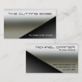 Carte de visite d'acier inoxydable de Faux (Devant / Derrière)