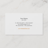 Carte de visite d'acquisition du coq vintage (Dos)