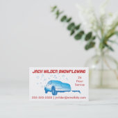 Carte de visite d'action de Snowplowing (Debout devant)