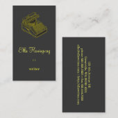 Carte De Visite Dactylographiez la machine d'écriture (Devant / Derrière)