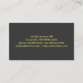 Carte De Visite Dactylographiez la machine d'écriture (Dos)