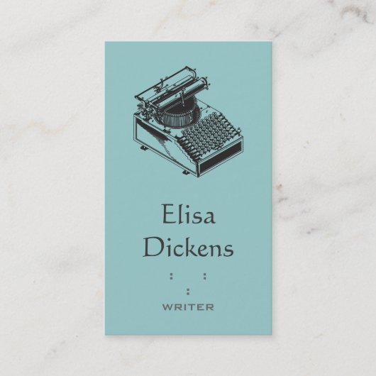 Carte De Visite Dactylographiez la machine d'écriture (Devant)