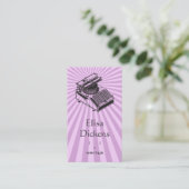 Carte De Visite Dactylographiez l'éclat de machine d'écriture (Debout devant)