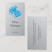 Carte De Visite Dactylographiez l'illustration de brevet de (Devant / Derrière)