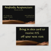 Carte de visite d'acuponcture (Devant / Derrière)