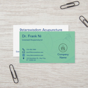 Carte de visite d'acupuncture  Carte de visite de 