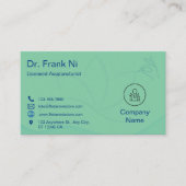 Carte de visite d'acupuncture Carte de visite de (Devant)