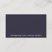 Carte de visite d'affaires d'argent de devise (Dos)