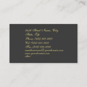 Carte de visite d'affaires de bijoux (Dos)