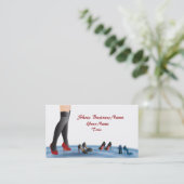 Carte de visite d'affaires de chaussures (Debout devant)