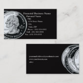 Carte de visite d'affaires de finances (Devant / Derrière)