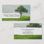 Carte de visite d'affaires de pasteur d'église de  (Devant / Derrière)