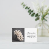 Carte de visite d'affaires de photographe en noir  (Debout devant)