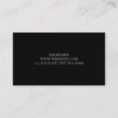 Carte de visite d'affaires de restaurant de traite (Dos)