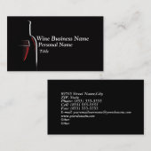 Carte de visite d'affaires de vin (Devant / Derrière)