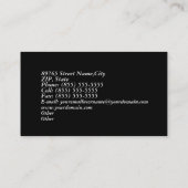 Carte de visite d'affaires de vin (Dos)