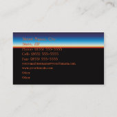 Carte de visite d'affaires de voyage (Dos)